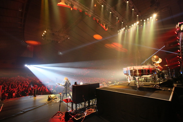 X JAPANの圧巻のステージ  (c)テレビ朝日ドリームフェスティバル2015